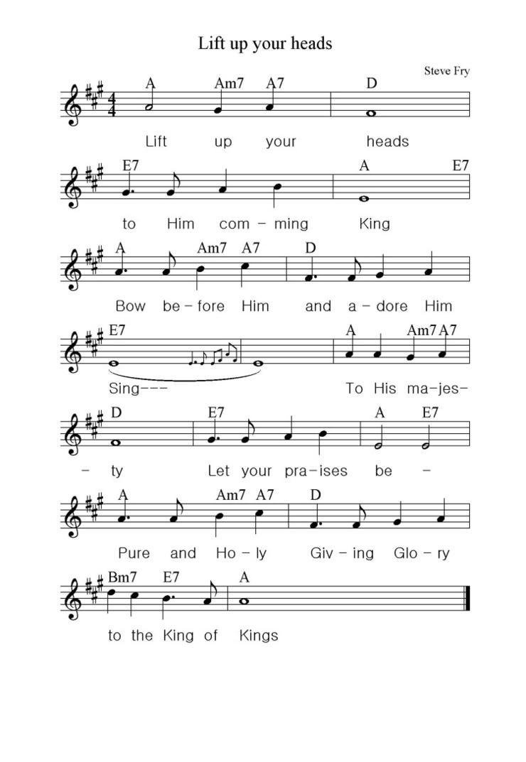 [악보] Lift up your heads / 고개들어 주를 맞이해 영문악보 네이버 블로그