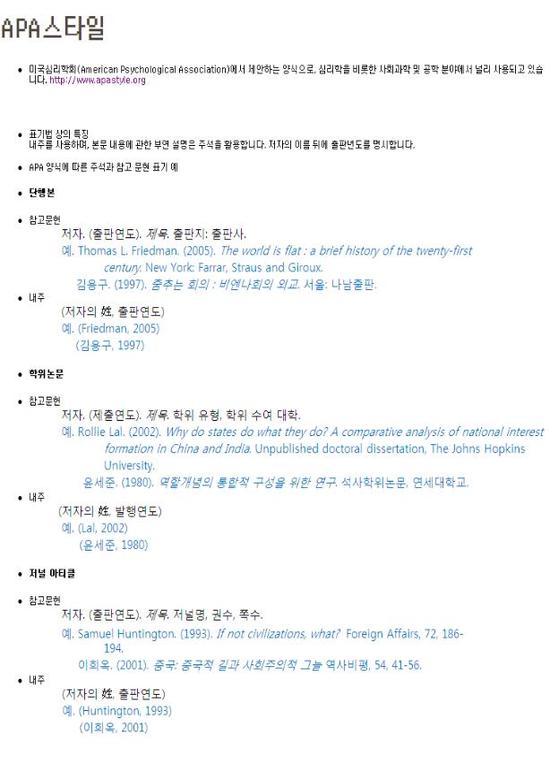 논문작성양식 - APA 스타일 : 네이버 블로그 논문작성양식 - Apa 스타일 : 네이버 블로그