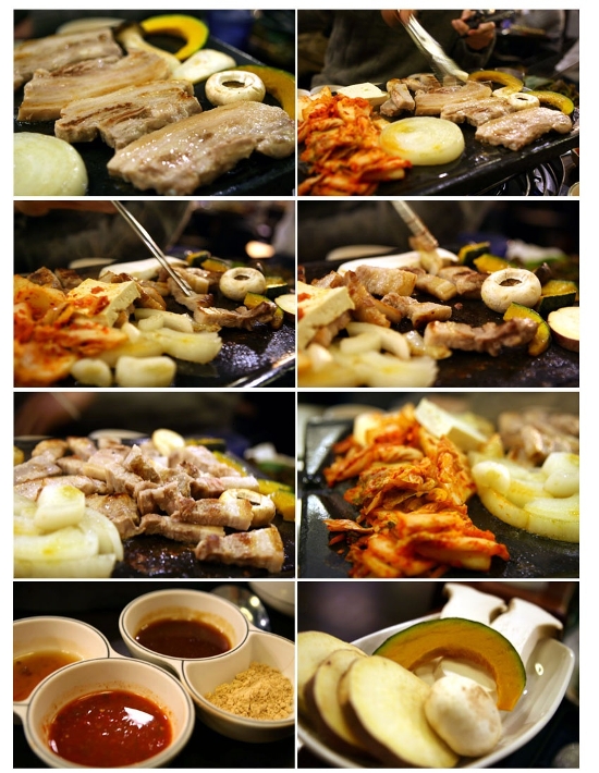 삽겹살이랑 국수랑 이미지