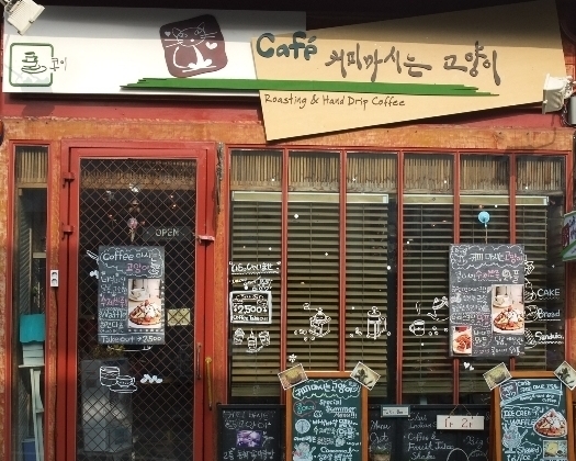 커피마시는고양이 이미지
