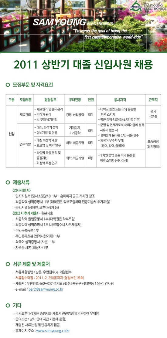 삼영전자공업(주) 이미지