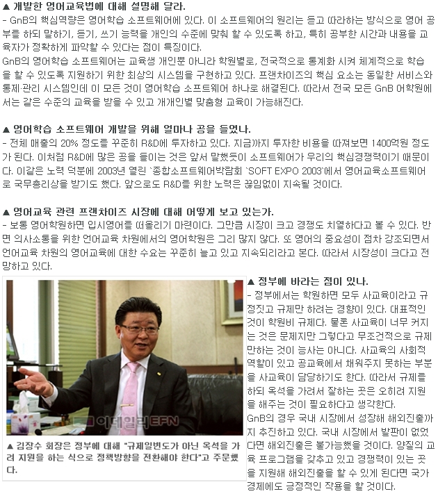지앤비영어전문교육(주) 이미지
