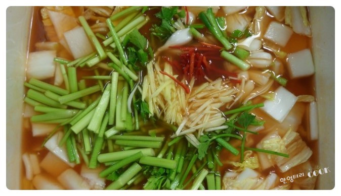 물김치. 배추무우물김치.나박물김치담그는법