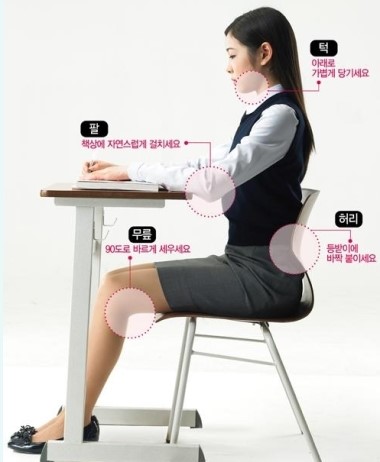 바른자세 이미지