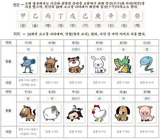 사주풀이에서의 오행과 10간 12지지의 음·양 분류 : 네이버 블로그