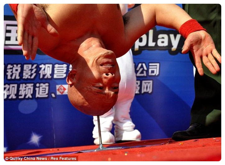 Li Xin balancing on a nail