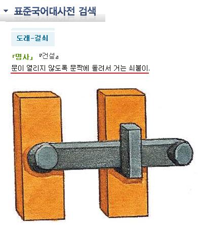 문고리, 걸쇠, 배목. 배목걸쇠 [우리말 겨루기 바르게 쓰기] : 네이버 블로그