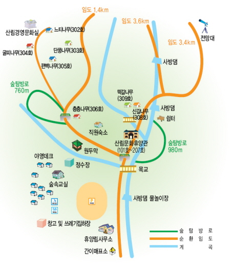 국립용현자연휴양림야영장 이미지