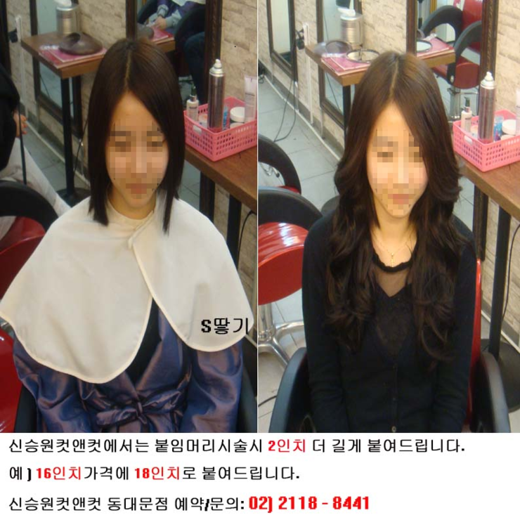 붙임머리 이미지