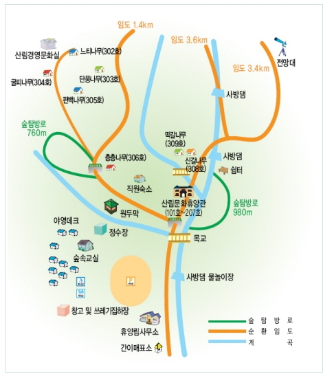 국립용현자연휴양림야영장 이미지
