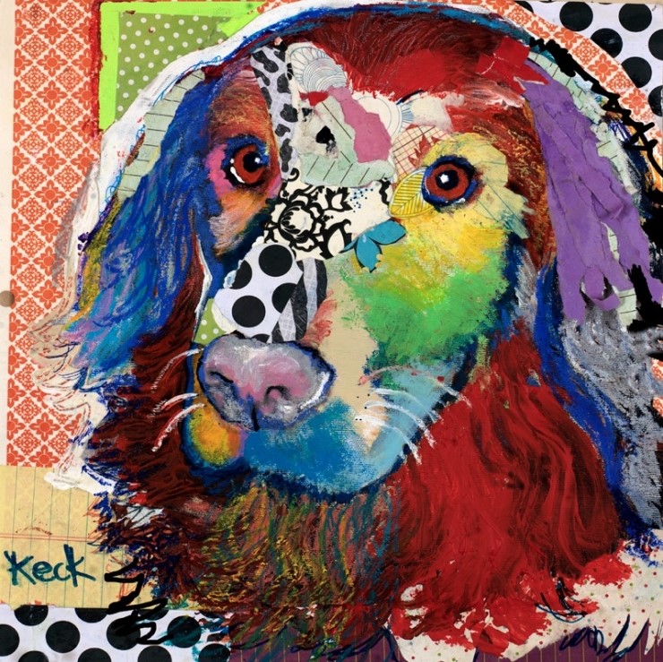 [하비앤레보]반려동물(강아지) 현대미술 팝아트 + 콜라주(Mixed Media Collage) / 파인아트 / 일러스트