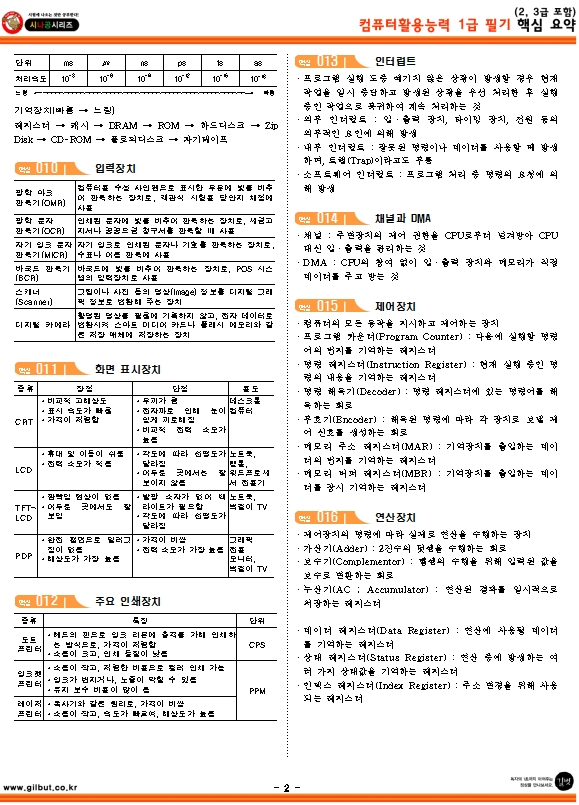 컴퓨터활용능력1급 필기 요약 : 네이버 블로그 컴퓨터활용능력1급 필기 요약 : 네이버 블로그