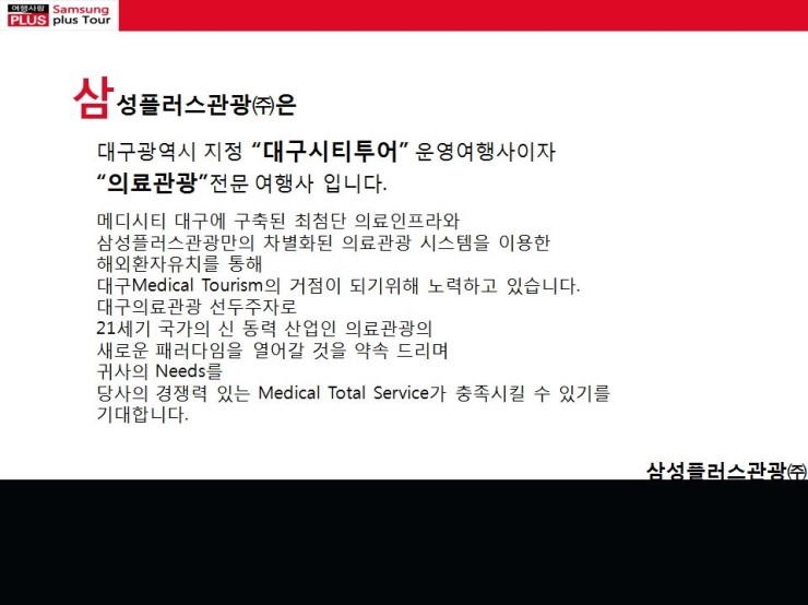 삼성플러스관광(주) 이미지