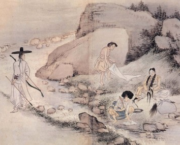 [신윤복 그림] 남녀 간의 연애를 그린 신윤복 풍속화들 (월하정인, 월야밀회, 단오풍정) : 네이버 블로그