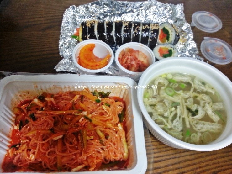 이맛 국수 김밥 이미지