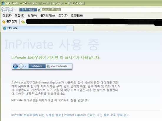 [IE] InPrive기능(팝업 오늘하루 그만보기 -> 다시보기) : 네이버 블로그