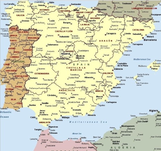 스페인 지도 네이버 블로그