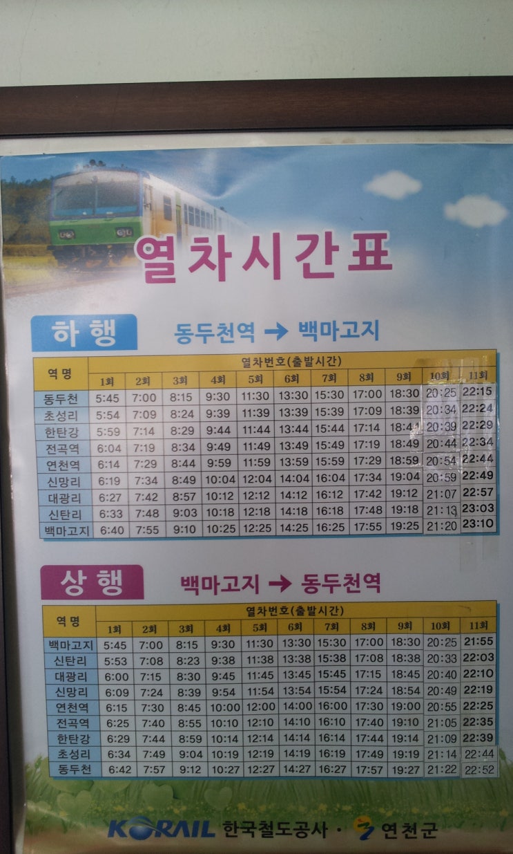 동두천 소요산역 전철시간표, 차시간표..경기도 동두천시 : 네이버 블로그