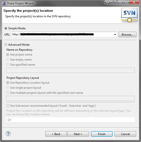  eclipse svn share project 