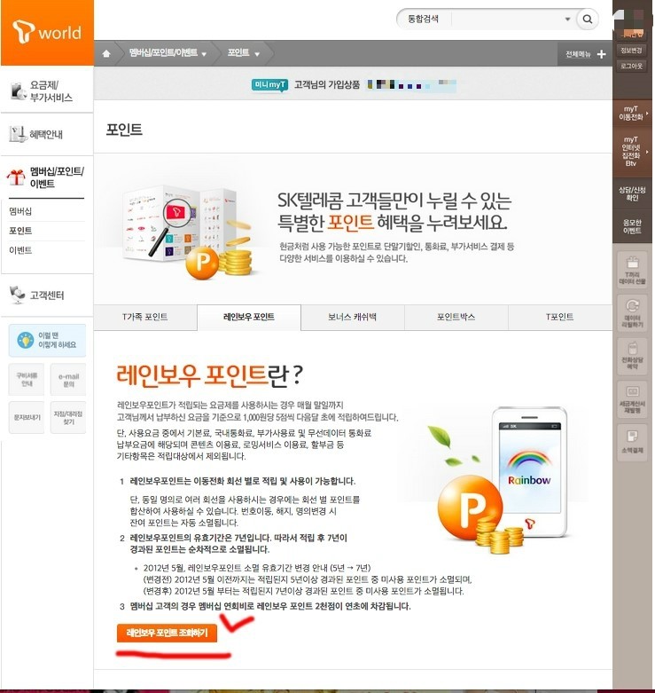 에스케이텔레콤레인보우 이미지