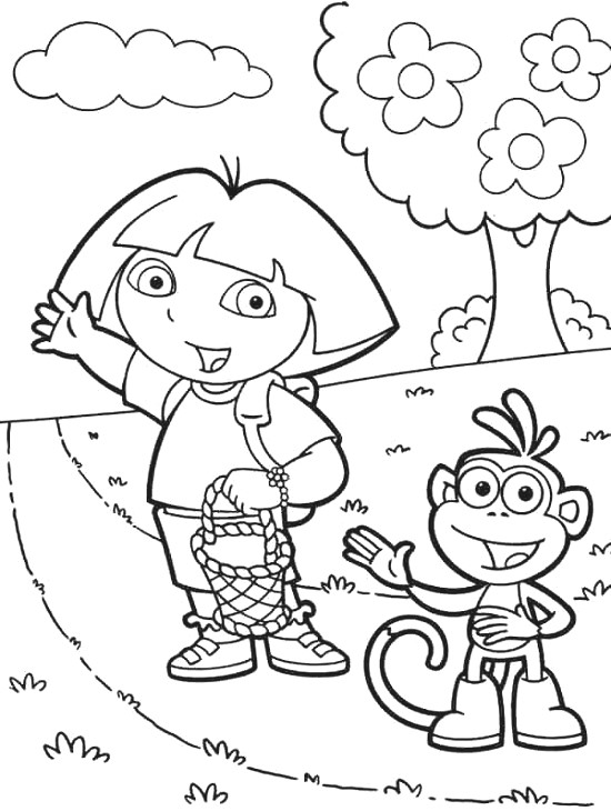 Dora The Explorer (도라 익스플로러) 색칠공부 : 네이버 블로그