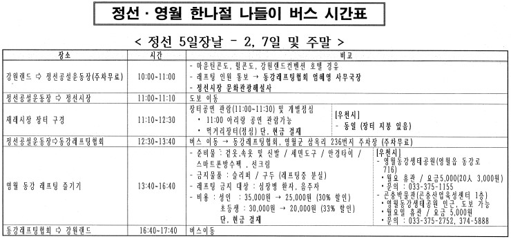 영월동강아리랑래프팅 이미지