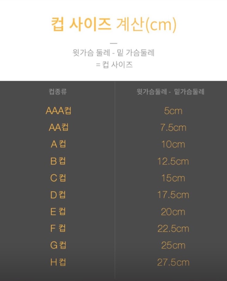 가슴사이즈 재는법 브라 사이즈표 (가슴 사이즈, 컵 크기, 가슴둘레) : 네이버 블로그
