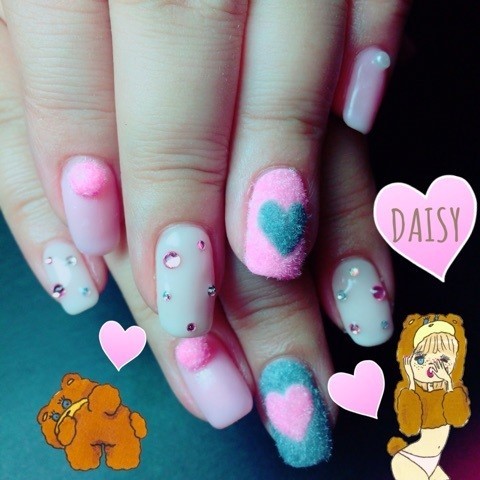 daisy nail 이미지