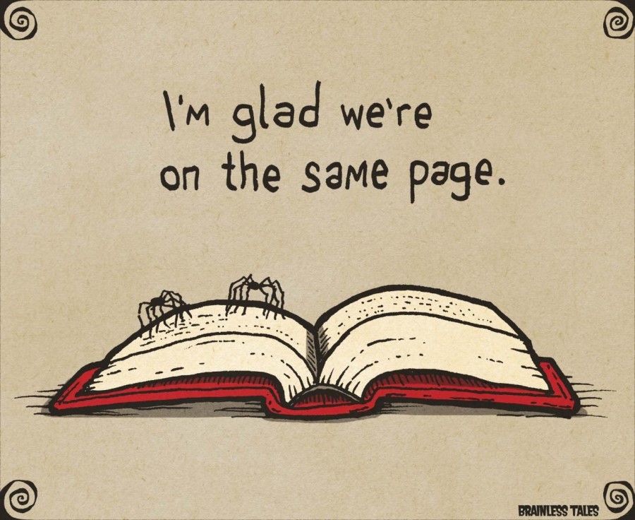 2015 10 20 To Be On The Same Page some-words-are-arranged-in-the-same-font-and-shape-as-they-appear-on-a