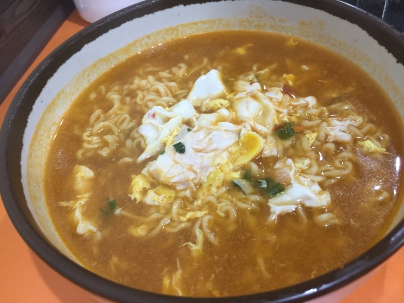 김밥에 라면 이미지