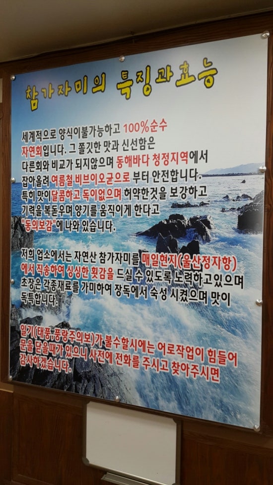감포참가자미회 이미지