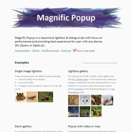 jquery 로 제작된 레이어 팝업 스크립트 "magnific popup" 네이버 블로그