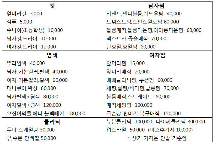 데뷰헤어 이미지