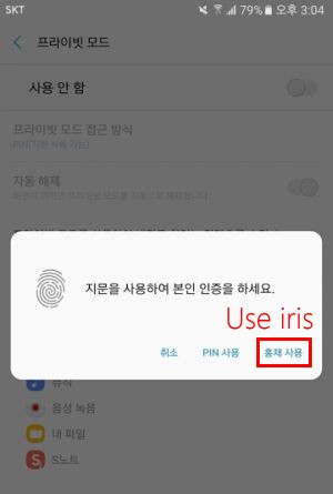 법인홍채 이미지