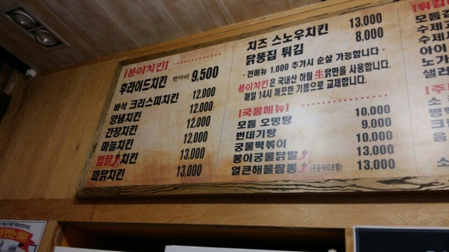 봉이치킨 이미지