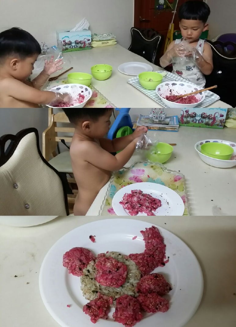 공룡주먹밥 이미지