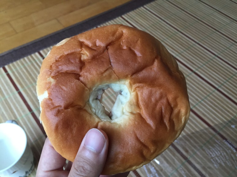 하얀 단팥빵 이미지
