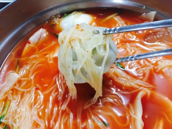 장수밀면 이미지