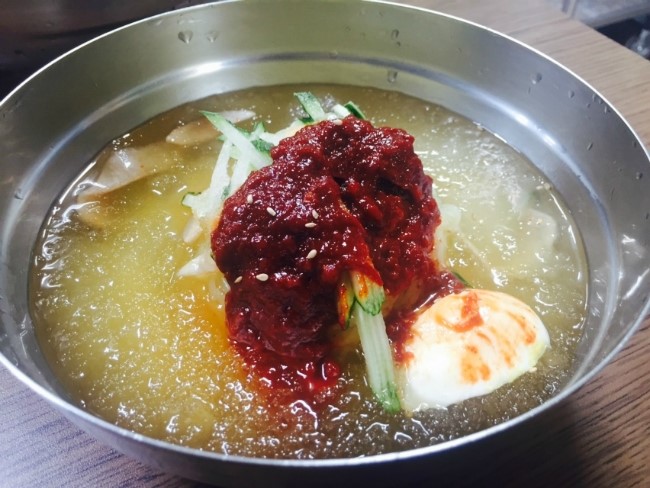 장수밀면 이미지
