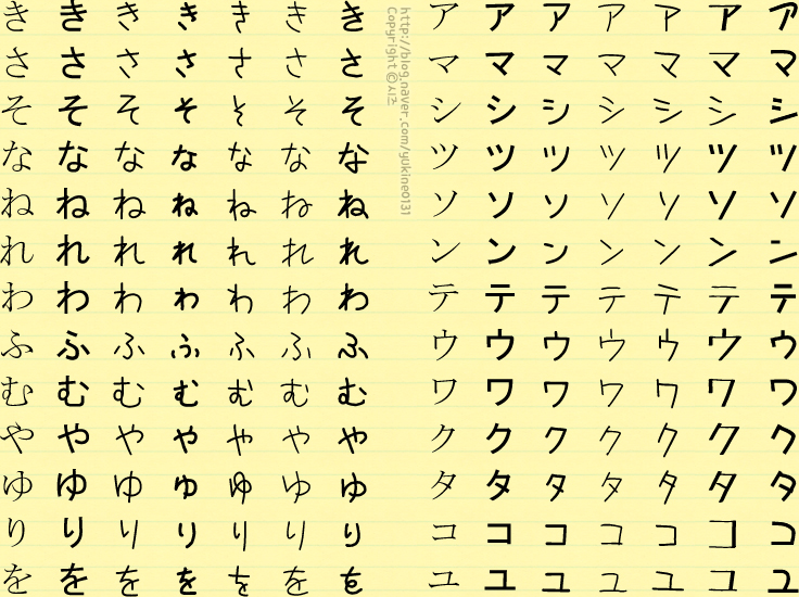 일본어의 문자와 발음 ③ 히라가나 And 가타카나 네이버 블로그