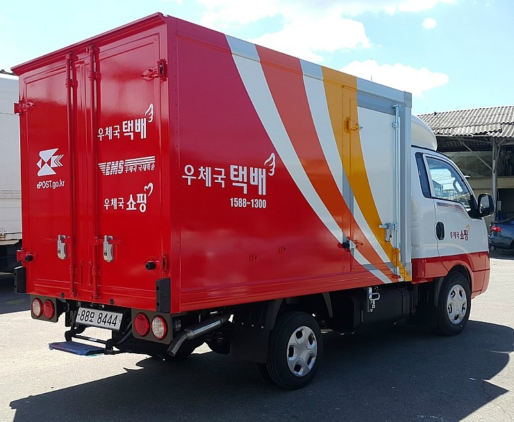 우체국택배 1톤탑차 광고도색 : 네이버 블로그
