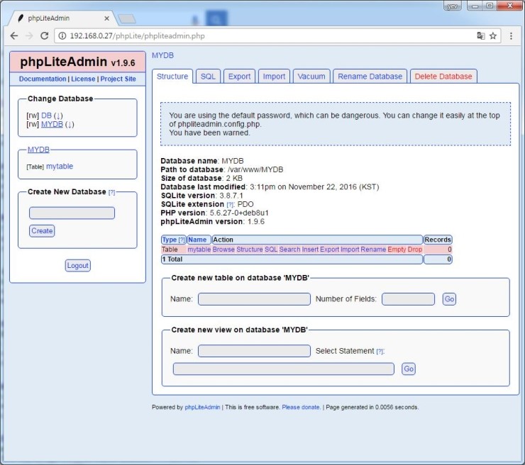 nginx-php-sqlite