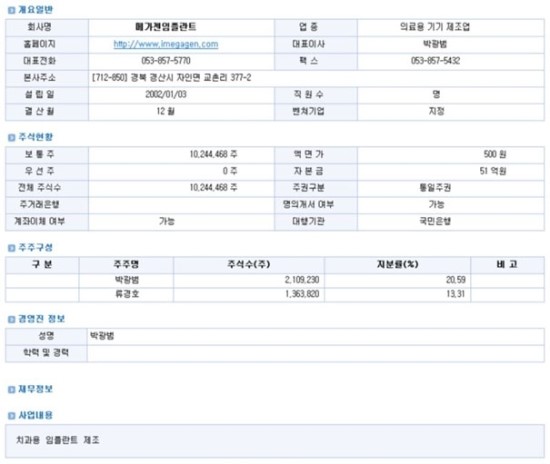 (주)메가젠임플란트 이미지