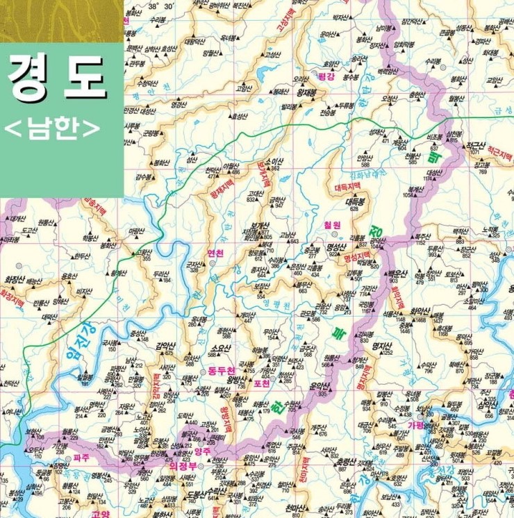 한북정맥과 구간별 지도 : 네이버 블로그