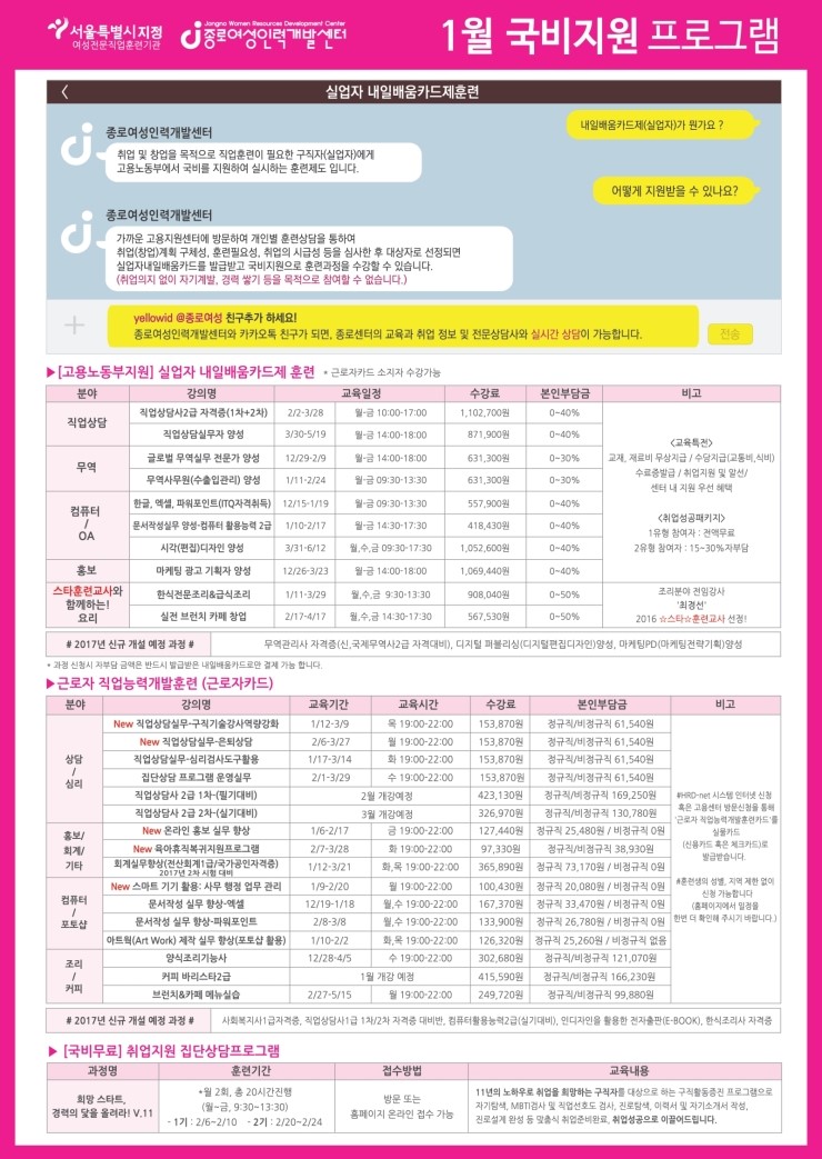 여성중앙회종로여성인력개발센터 이미지