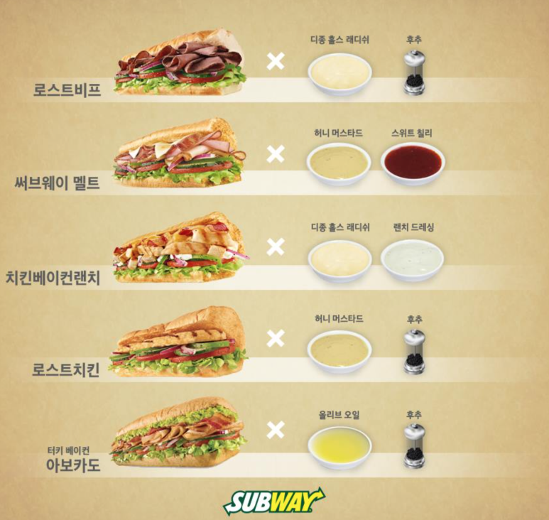 써브웨이 이미지