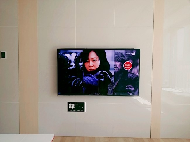 벽걸이티브이tv티비방문설치셋톱 이미지