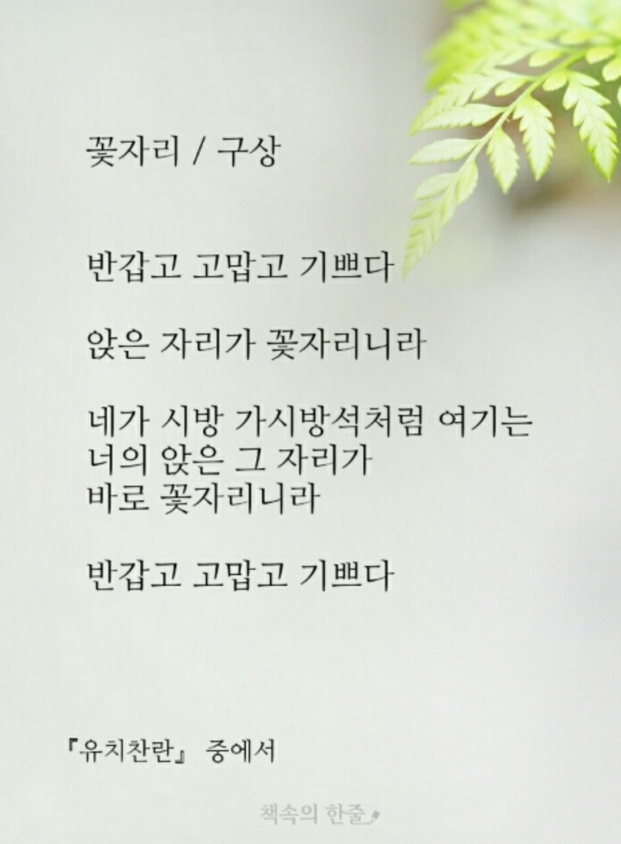 여기;꽃자리 이미지