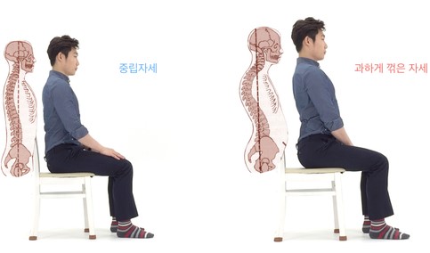 바른자세 이미지