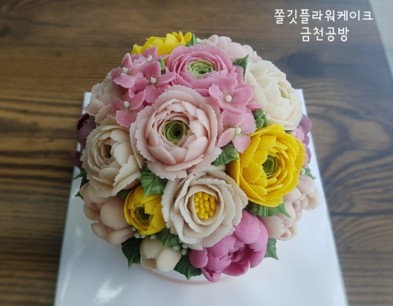 쫄깃플라워케이크 이미지